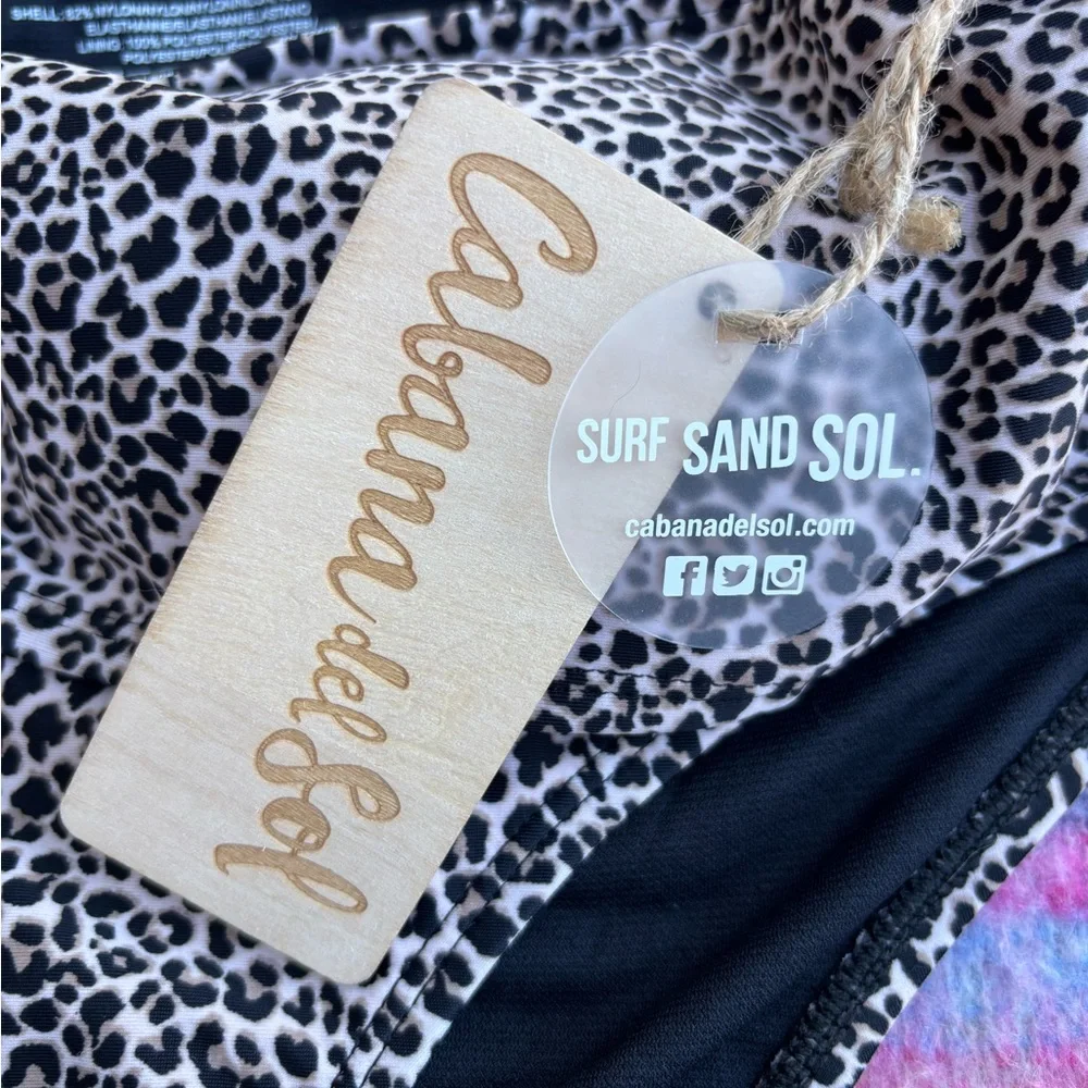 NWT‎ Cabana del sol cheetah leopard print swimsuit